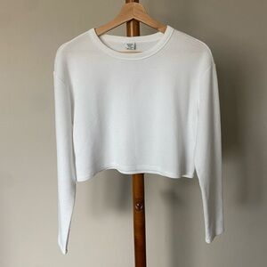 Sunday Best Baby Waffle Longsleeve White